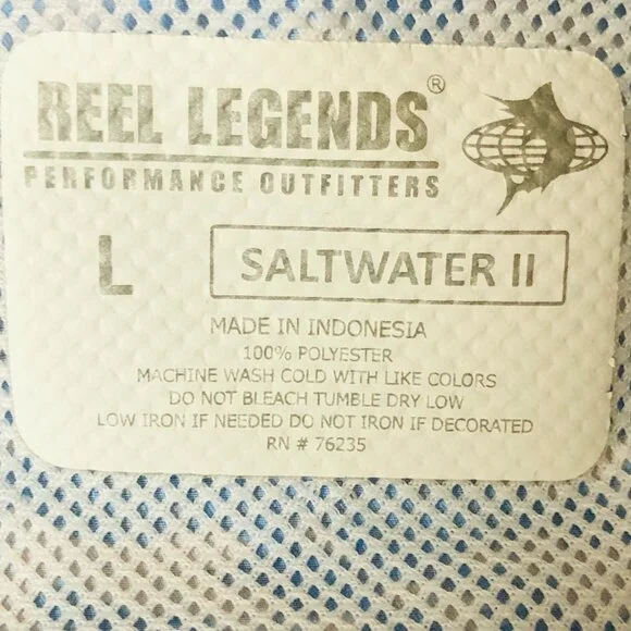 Reel Legends Fishing Shirt Men L Lot of 2A Abstract Quick Dry UPF‎ Activewear - Picture 4 of 10